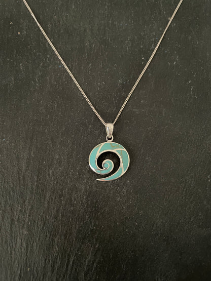 Turquoise Swirl Pendant