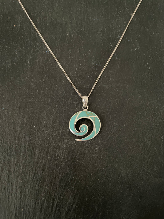 Turquoise Swirl Pendant