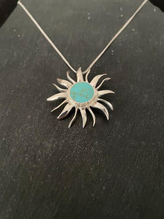 Turquoise Sun Pendant