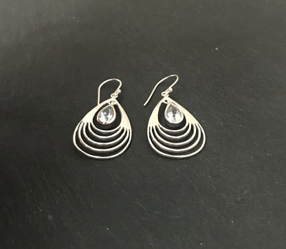Blue Topaz and Silver Earrings image 1