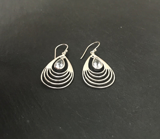 Blue Topaz and Silver Earrings image 1