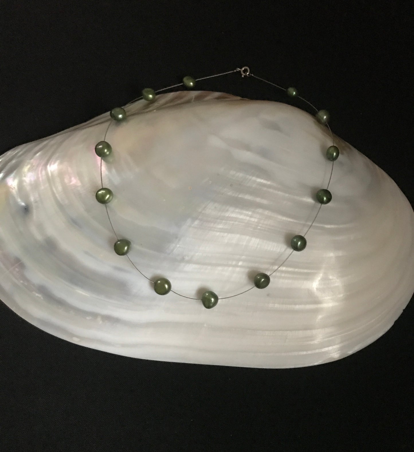 Green Pearl Necklace image 1