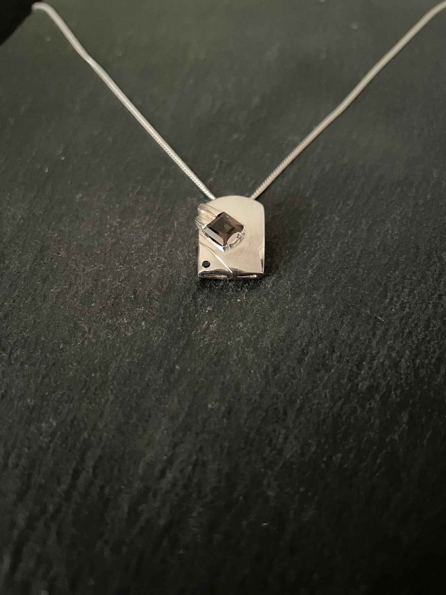 Smokey Quartz and Silver Pendant image 1