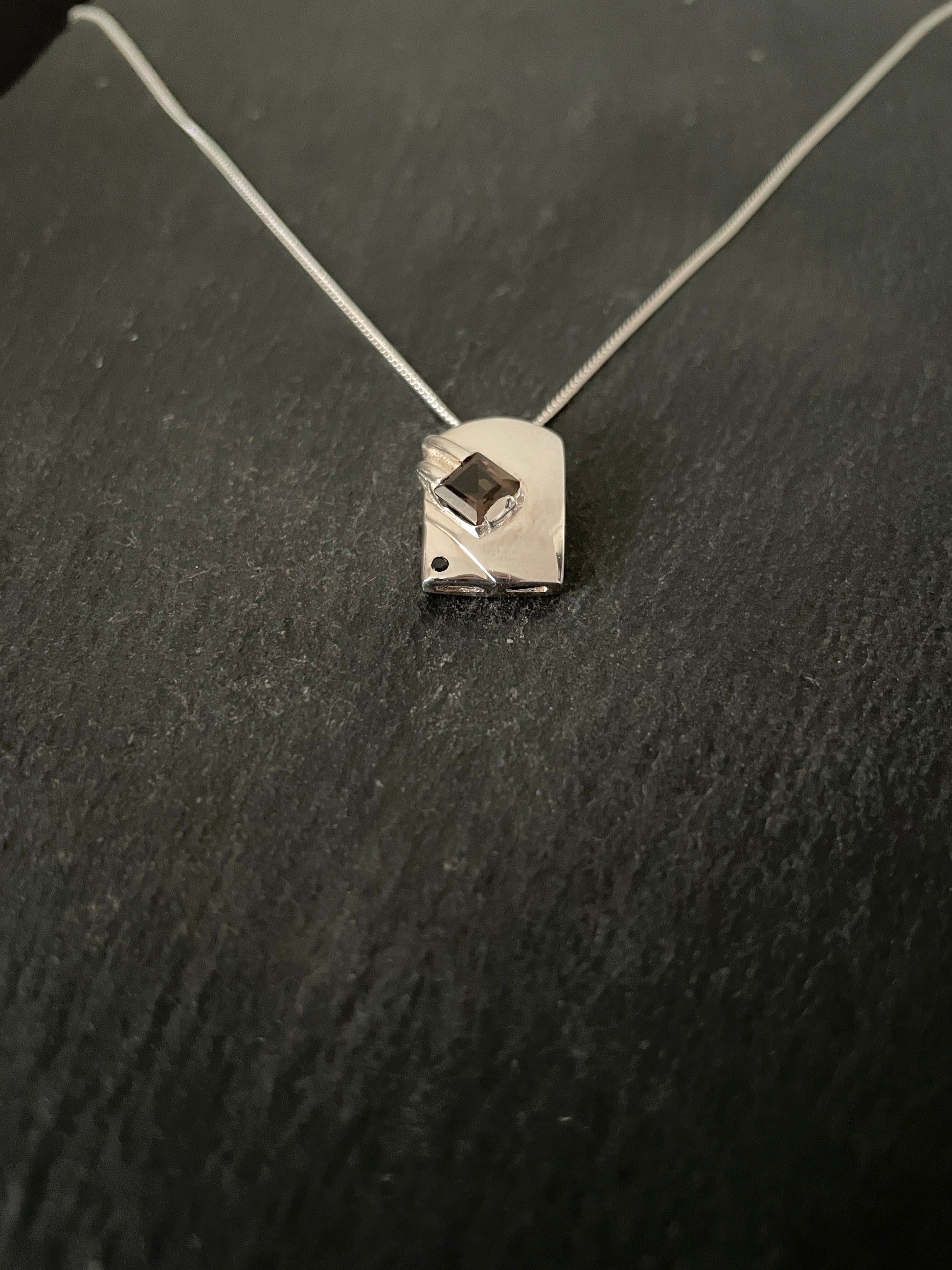 Smokey Quartz and Silver Pendant image 1