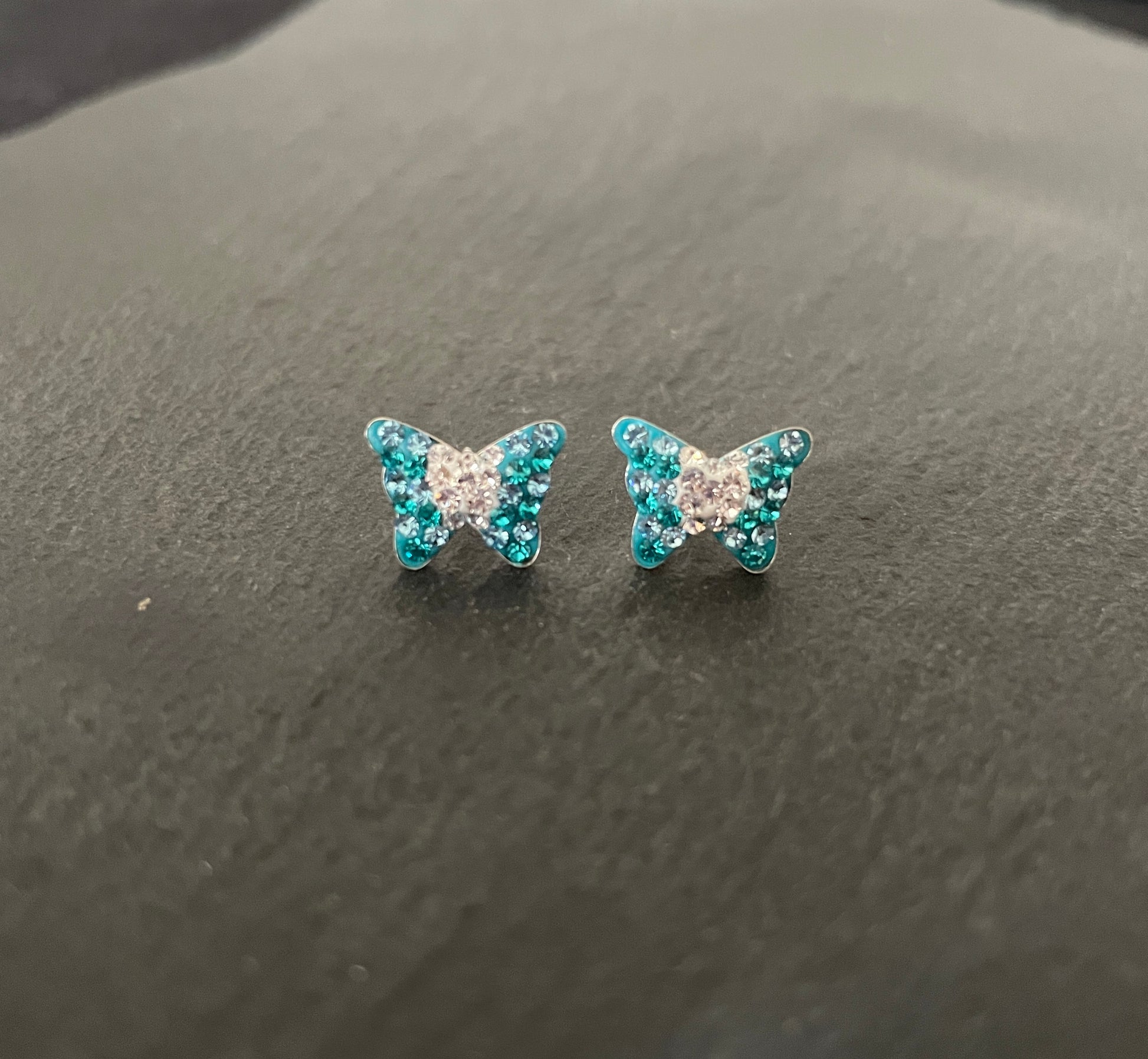 Cubic Zirconia Butterfly Stud Earrings image 2