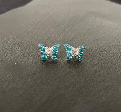 Cubic Zirconia Butterfly Stud Earrings image 2