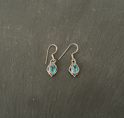 Blue Topaz and Silver Earrings image 0