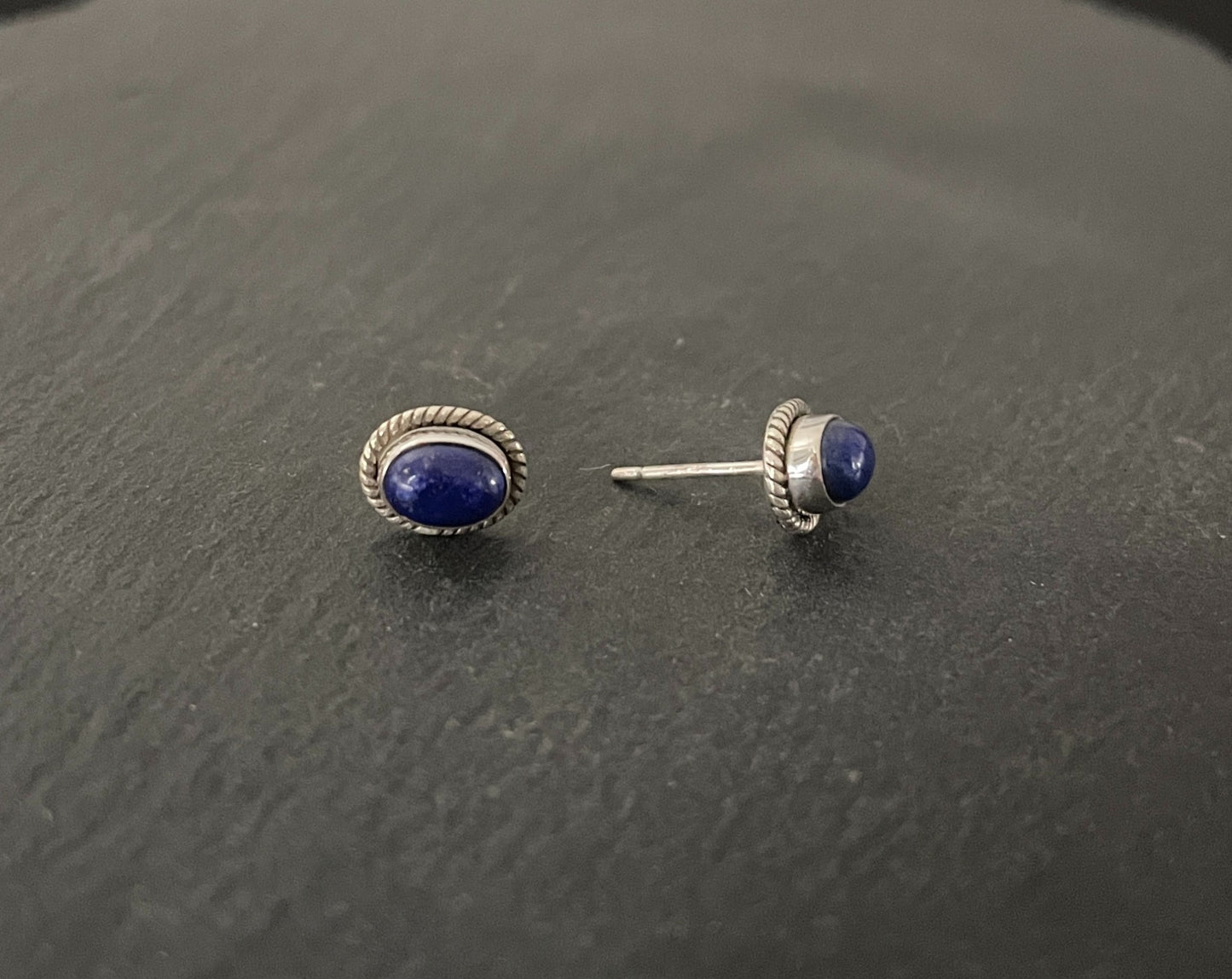Lapis Lazuli Oval Studs image 1