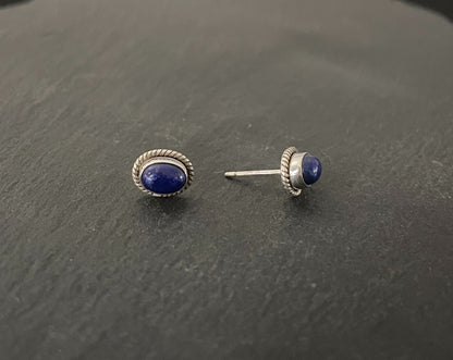 Lapis Lazuli Oval Studs image 1