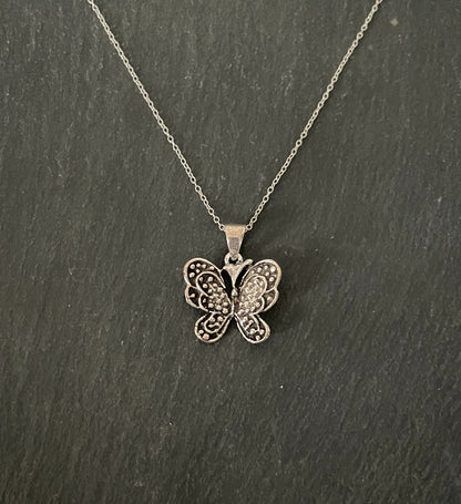 Silver Butterfly Pendant image 0
