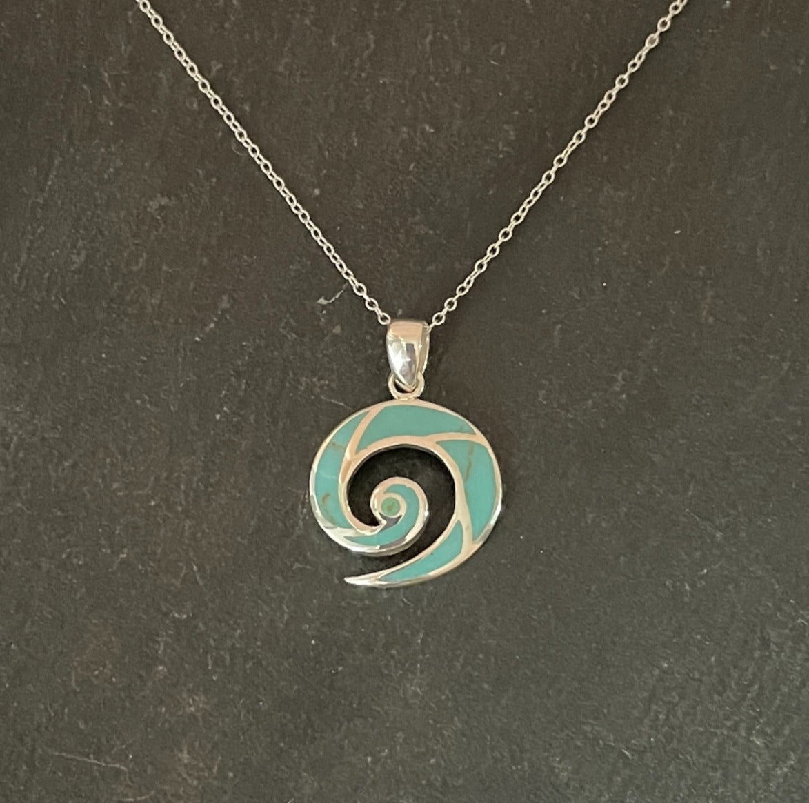 Turquoise Swirl Pendant image 0