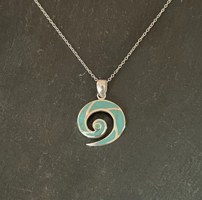 Turquoise Swirl Pendant image 0