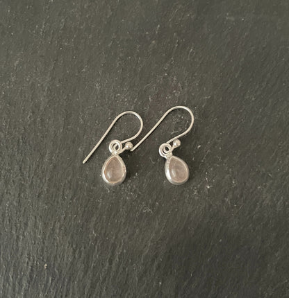 Rose Quartz Teardrop Earrings image 0