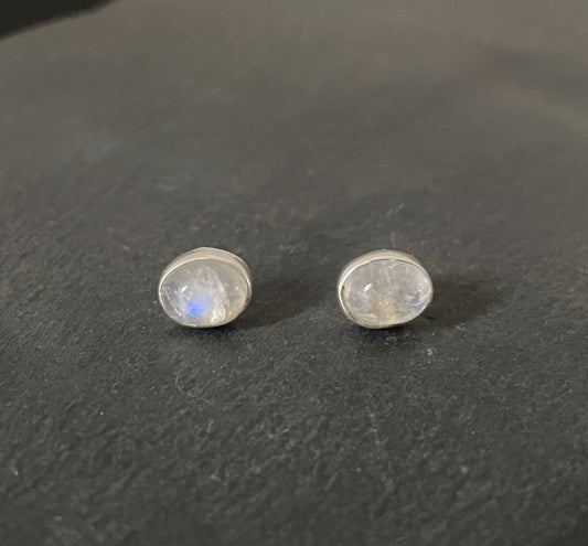 Moonstone Oval Stud Earrings image 0