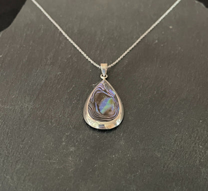 Paua Shell Teardrop Pendant image 1