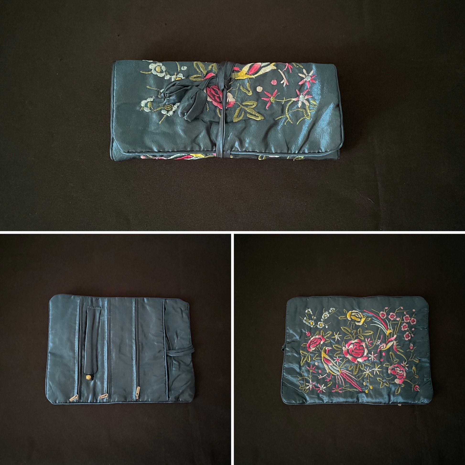 Dark Teal Flower Jewellery Wrap image 0