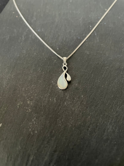 Mother of Pearl Teardrop Pendant image 1