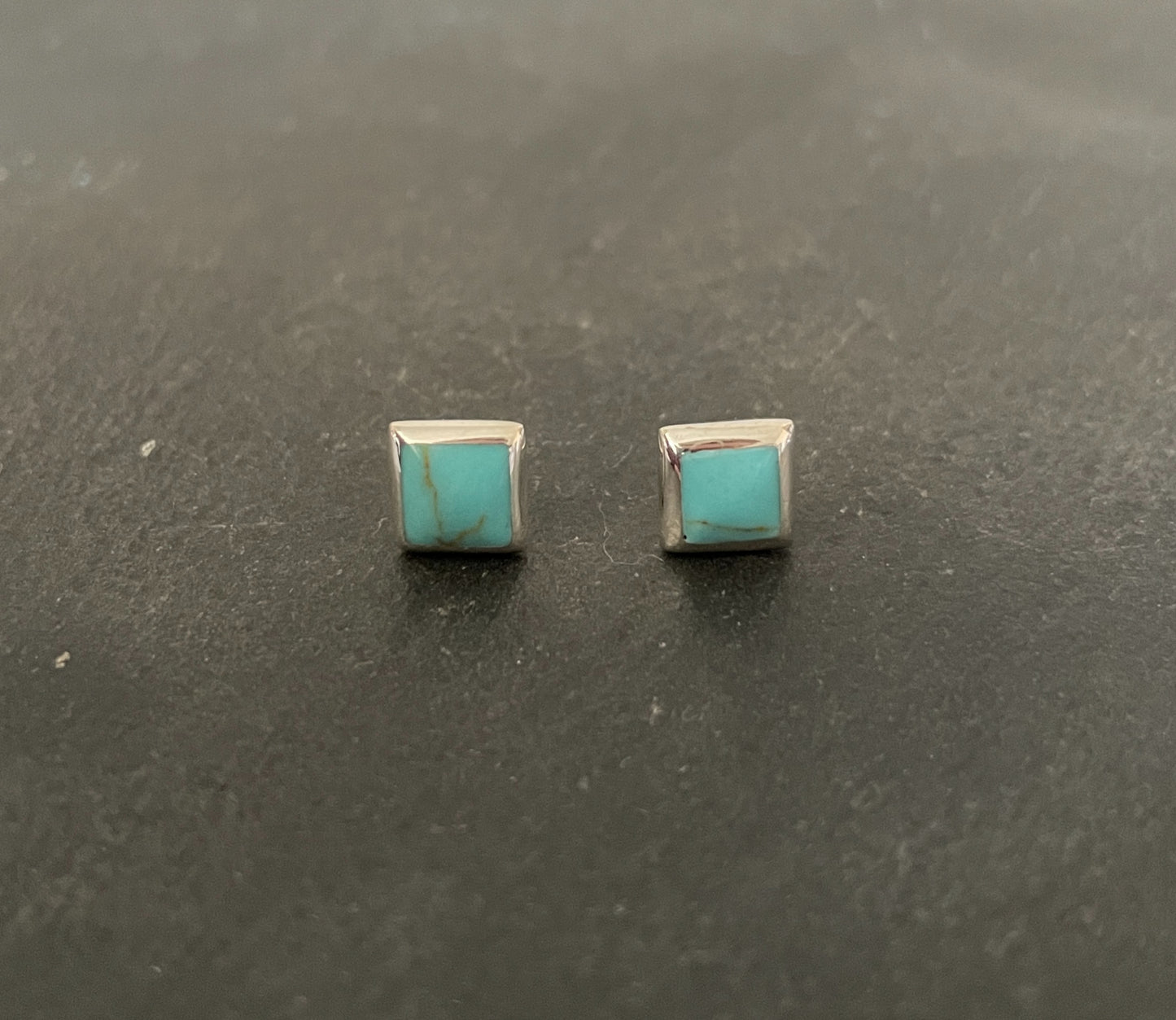 Turquoise Square Stud Earrings image 0