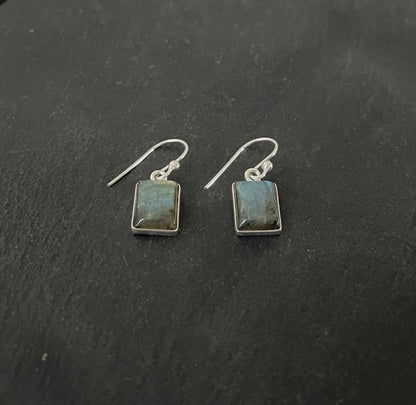 Labradorite Rectangle Earrings image 1