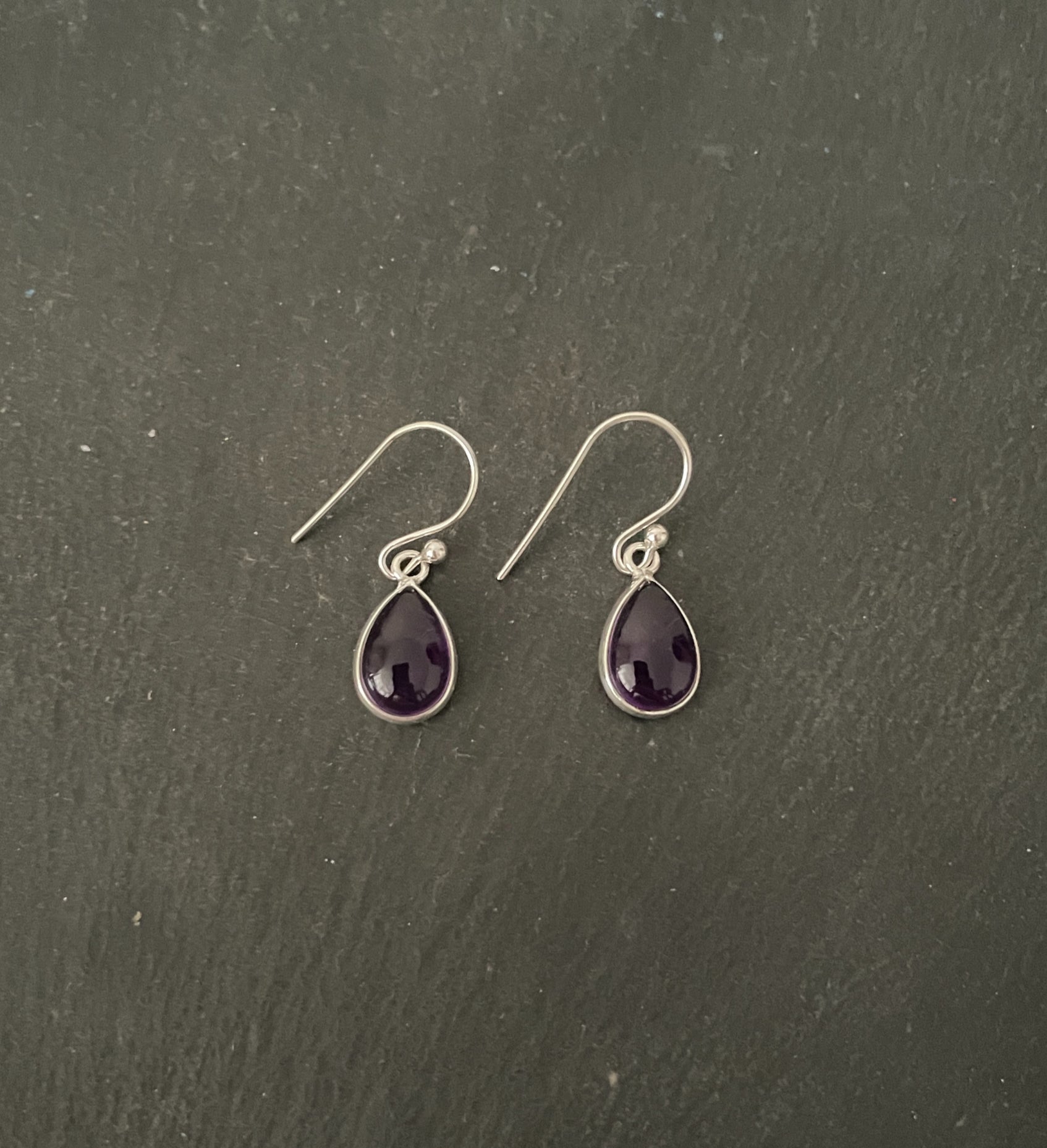 Amethyst Teardrop Earrings image 0
