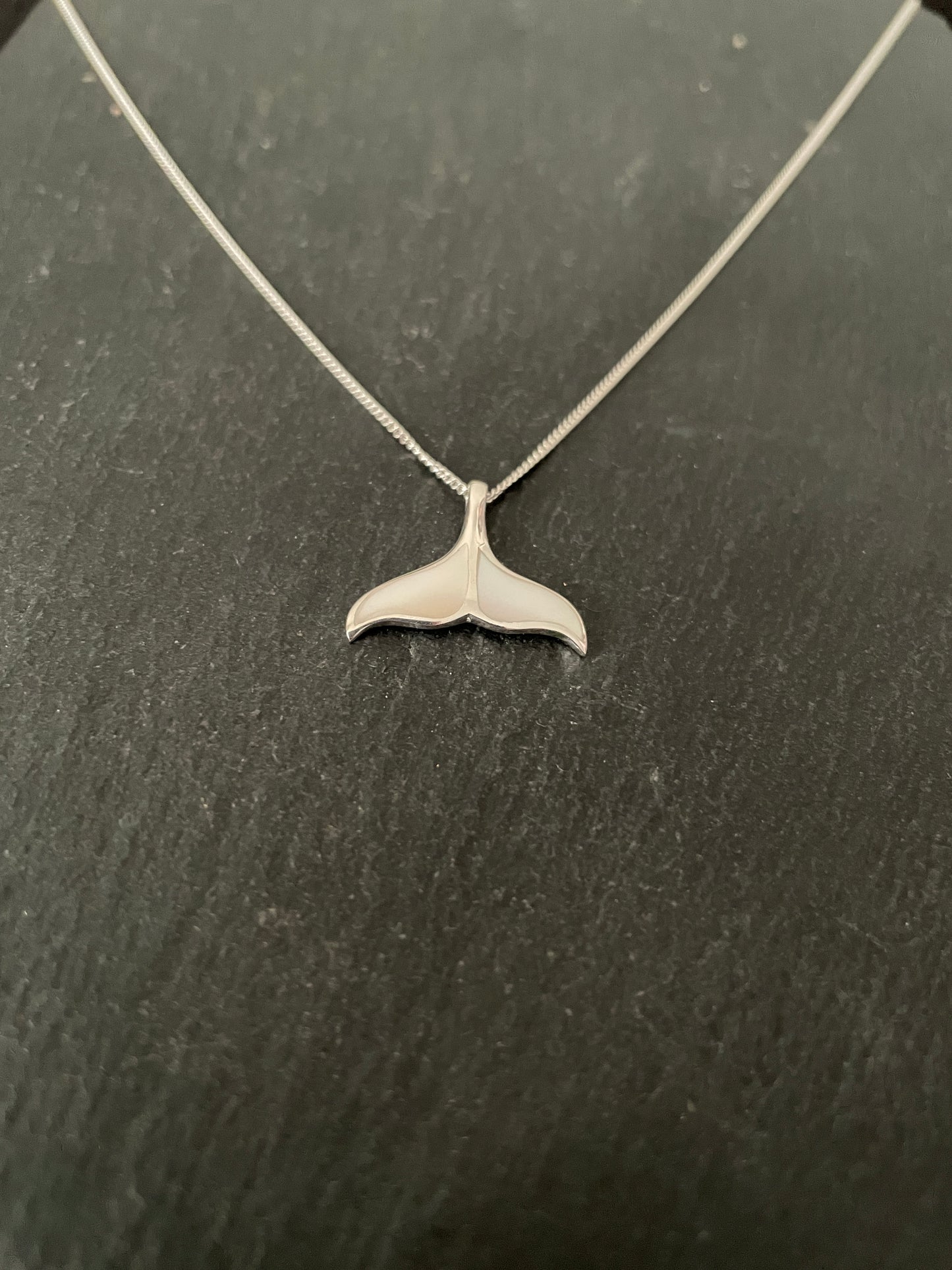 Mother of Pearl Whale Tail Pendant image 1