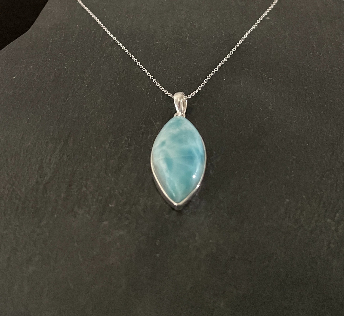 Larimar and Silver Pendant image 1