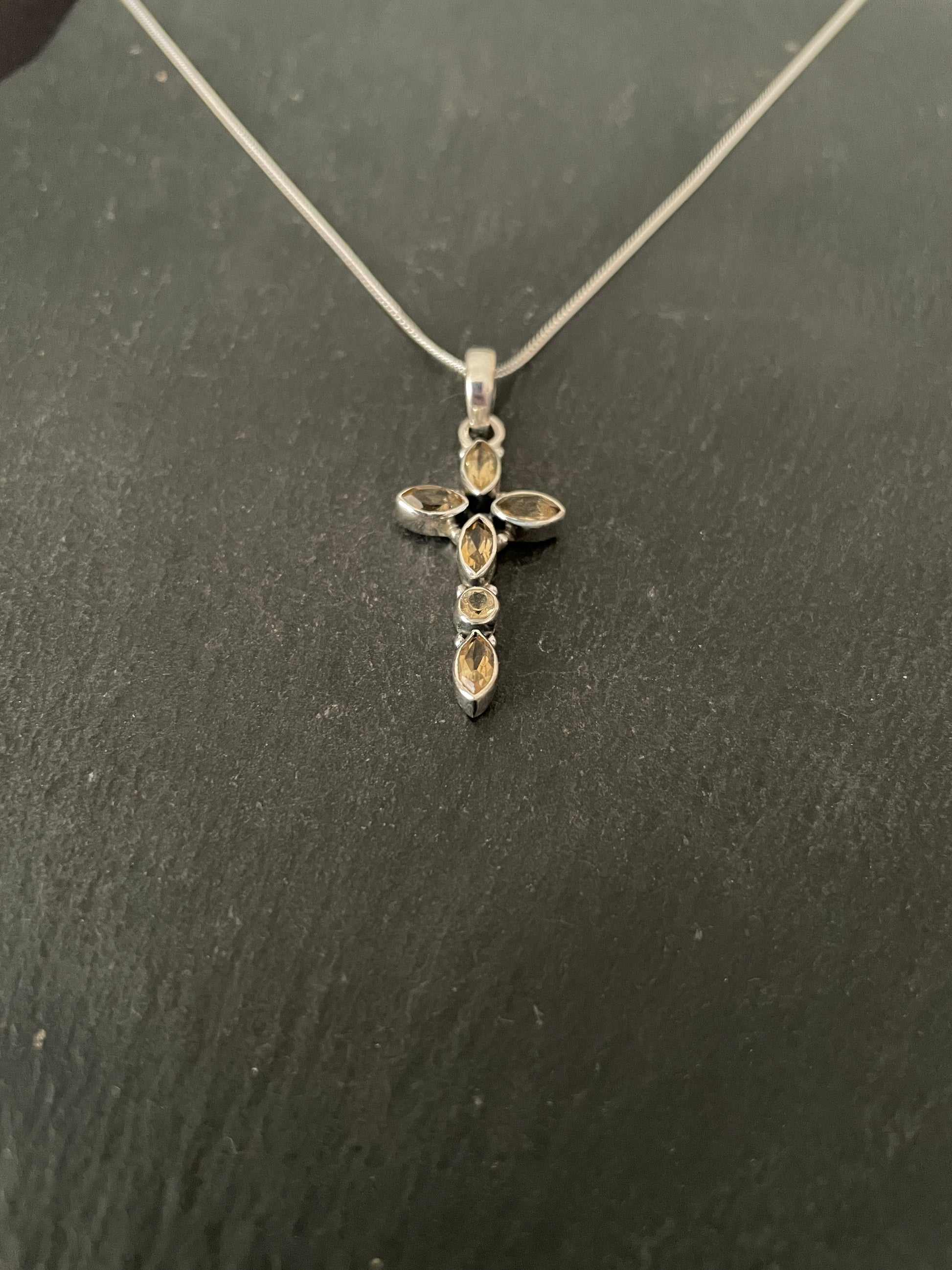Citrine Cross Pendant image 1