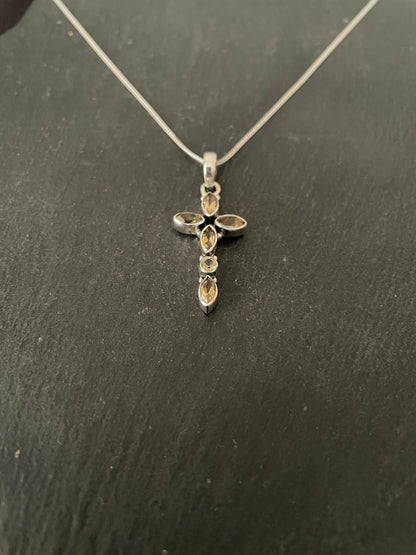 Citrine Cross Pendant image 1