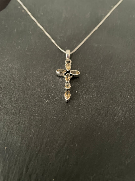 Citrine Cross Pendant image 1