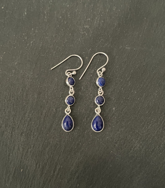 Lapis Lazuli and Silver Earrings image 0