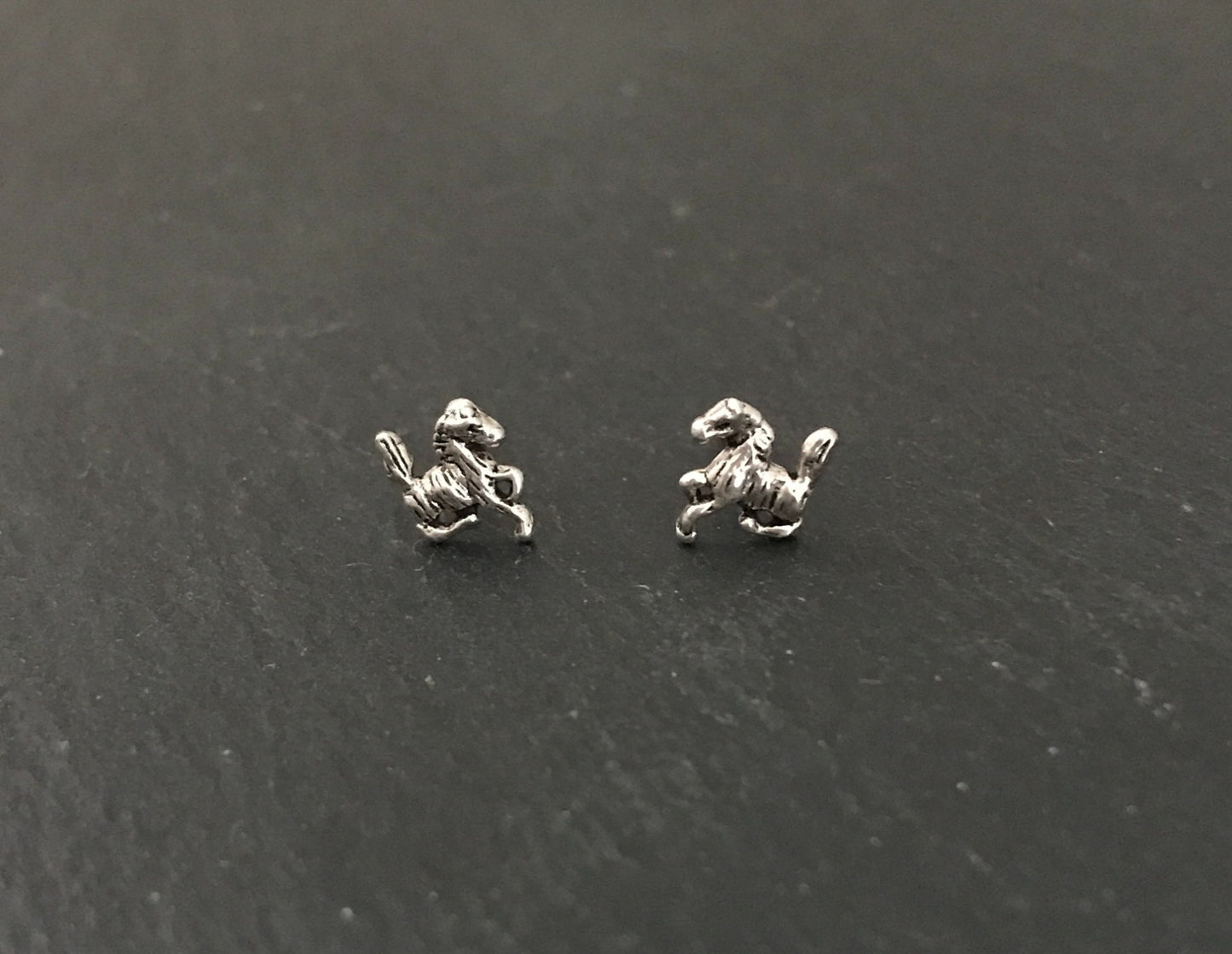 Silver Horse Stud Earrings image 0