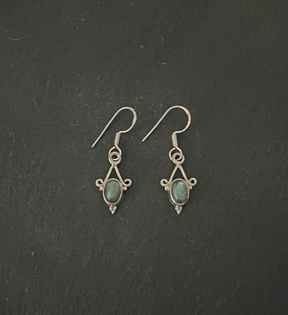 Labradorite Oval Earrings image 0