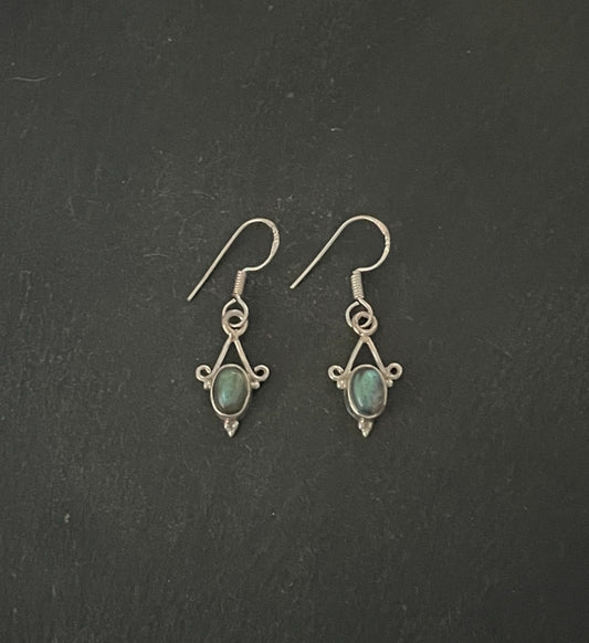 Labradorite Oval Earrings image 0