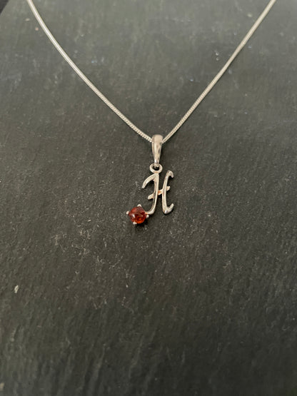 Letter H Amber Pendant image 0