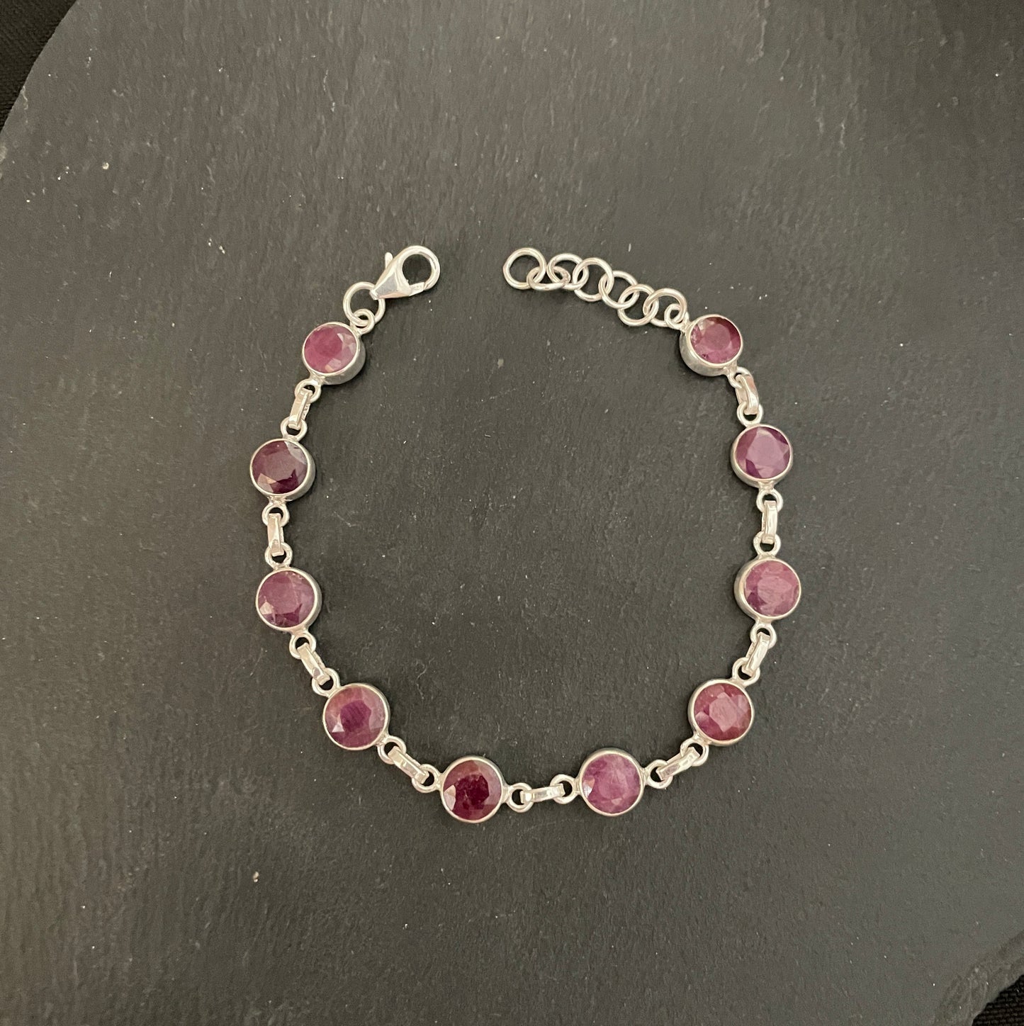 Round Ruby Bracelet image 1
