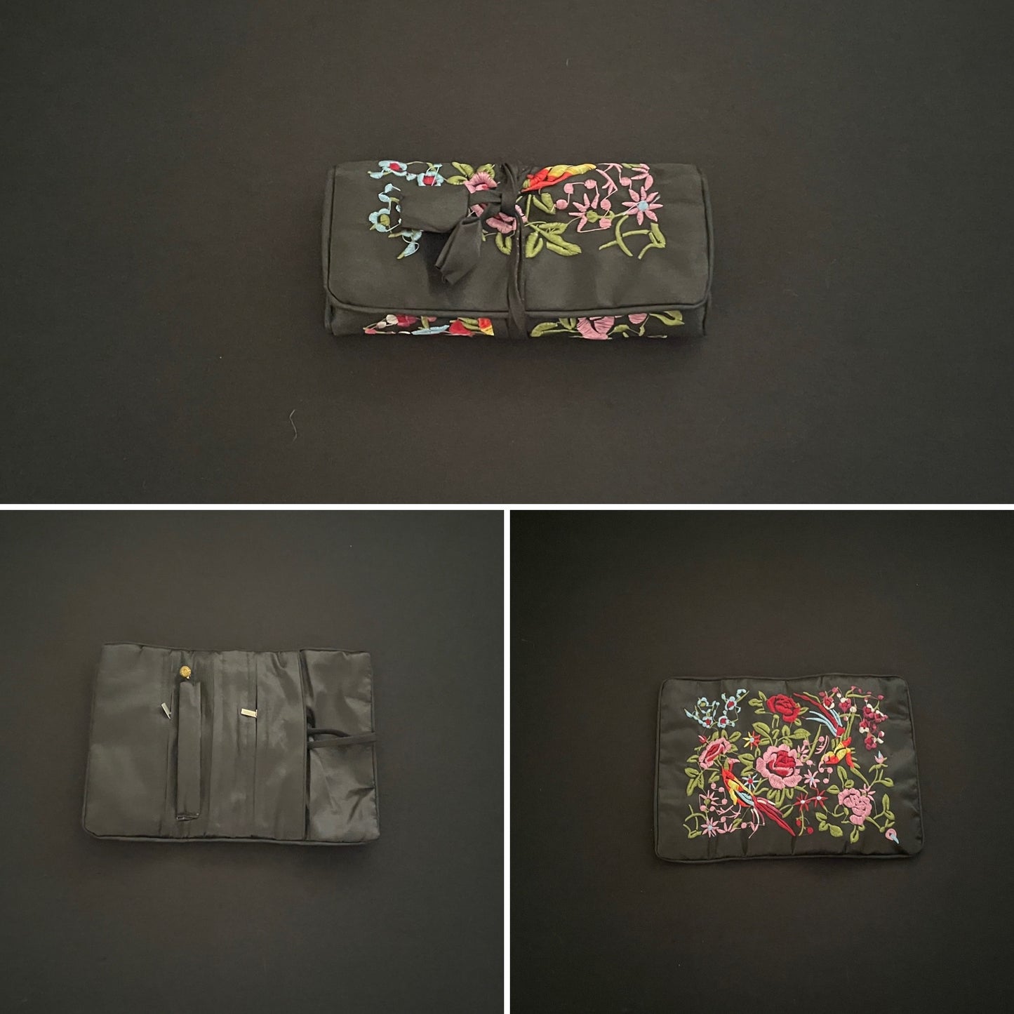 Black Flower Jewellery Wrap image 0