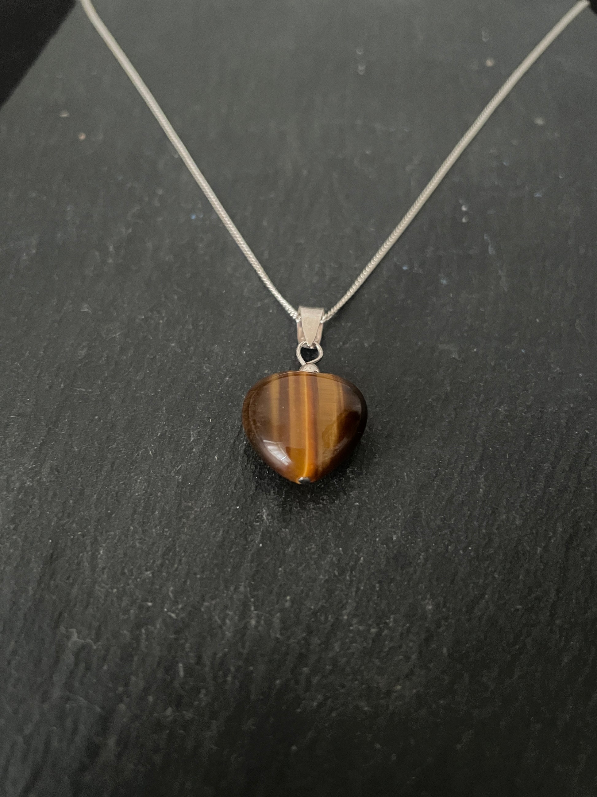 Tiger's Eye Heart Pendant image 1