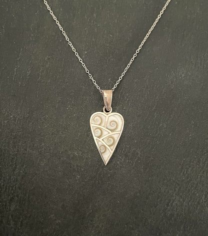 Shiva Shell and Silver Heart Pendant image 0