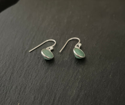 Emerald Oval Earrings image 1