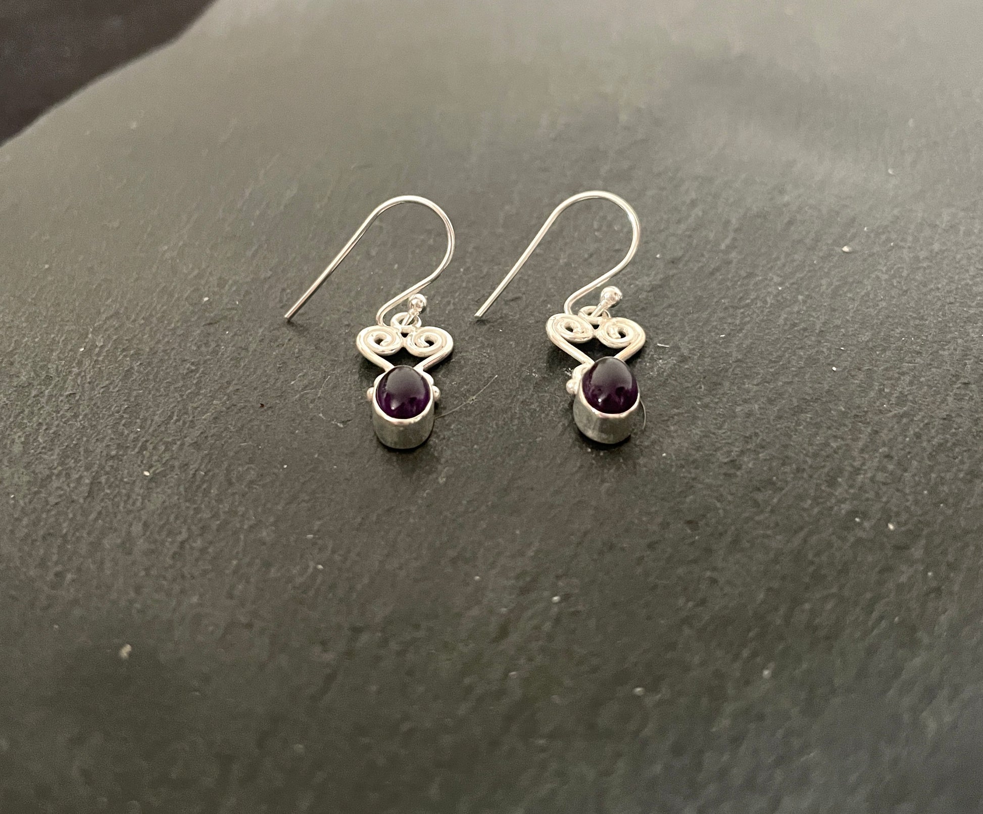 Amethyst Drop Earrings image 1