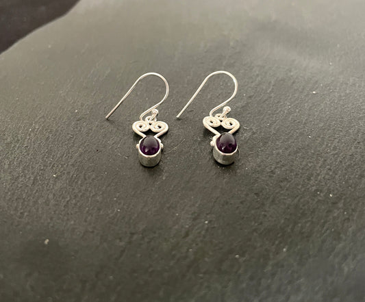 Amethyst Drop Earrings image 1