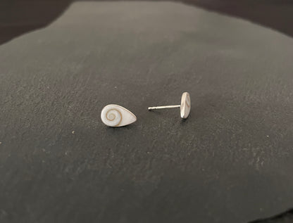 Shiva Shell Teardrop Stud Earrings image 1
