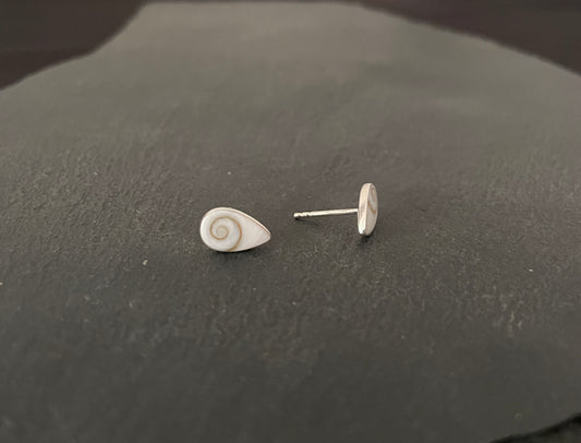 Shiva Shell Teardrop Stud Earrings image 1