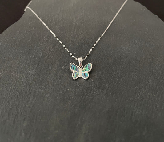 Paua Shell Butterfly Pendant image 1