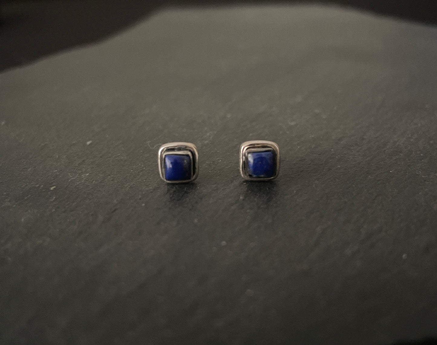 Lapis Lazuli Square Studs image 0