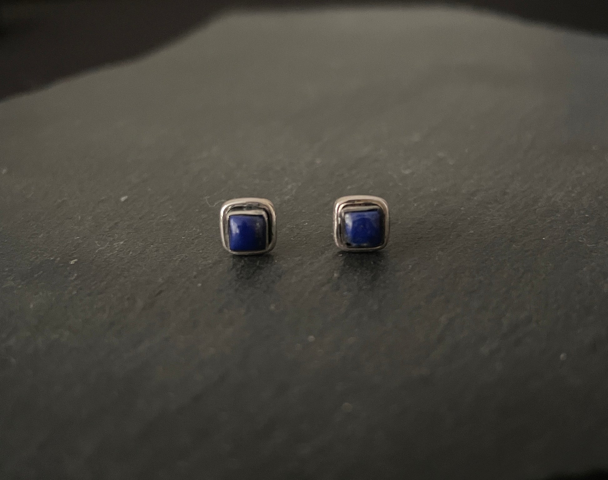 Lapis Lazuli Square Studs image 0