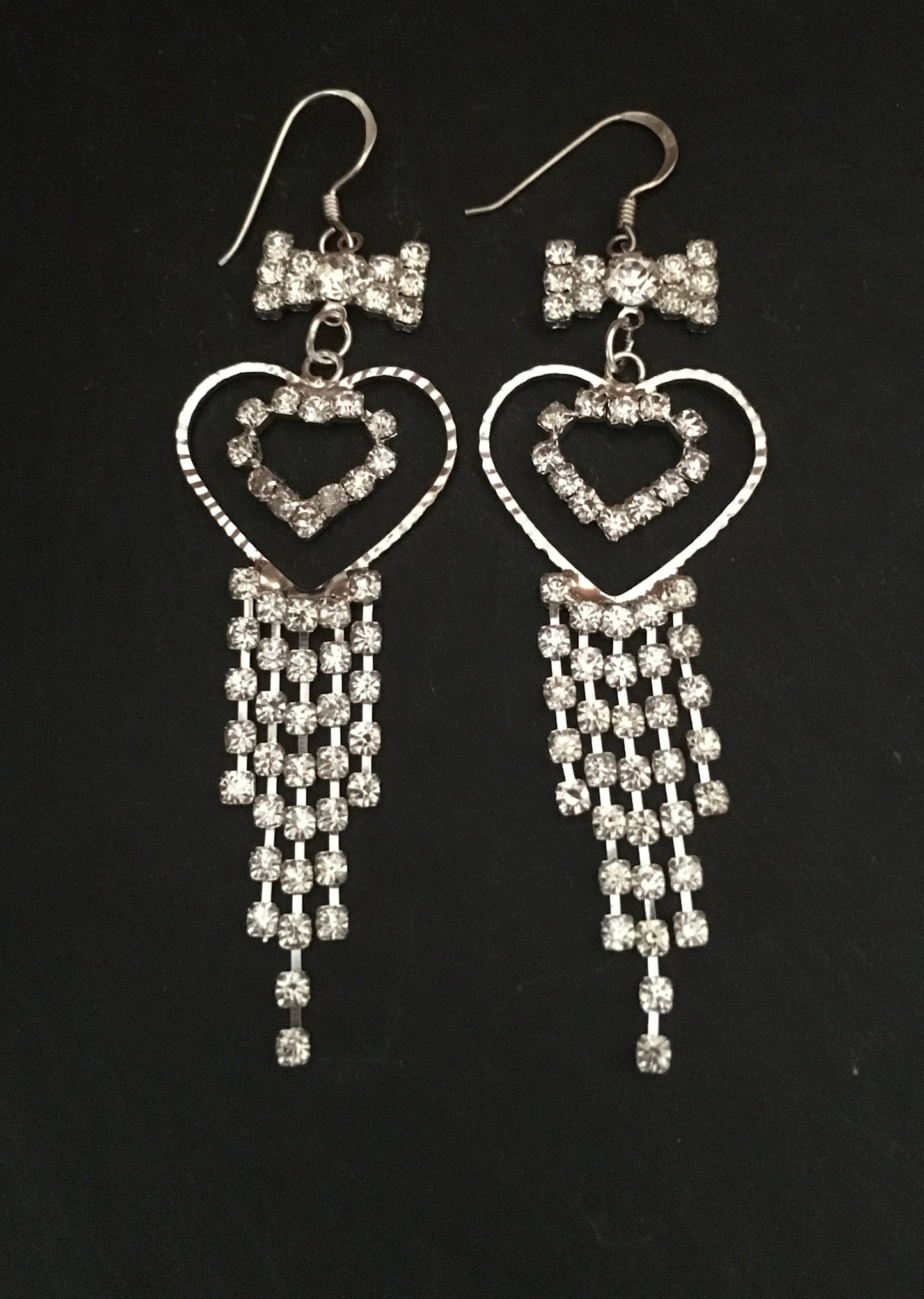 Heart Drop Bling Earrings image 0