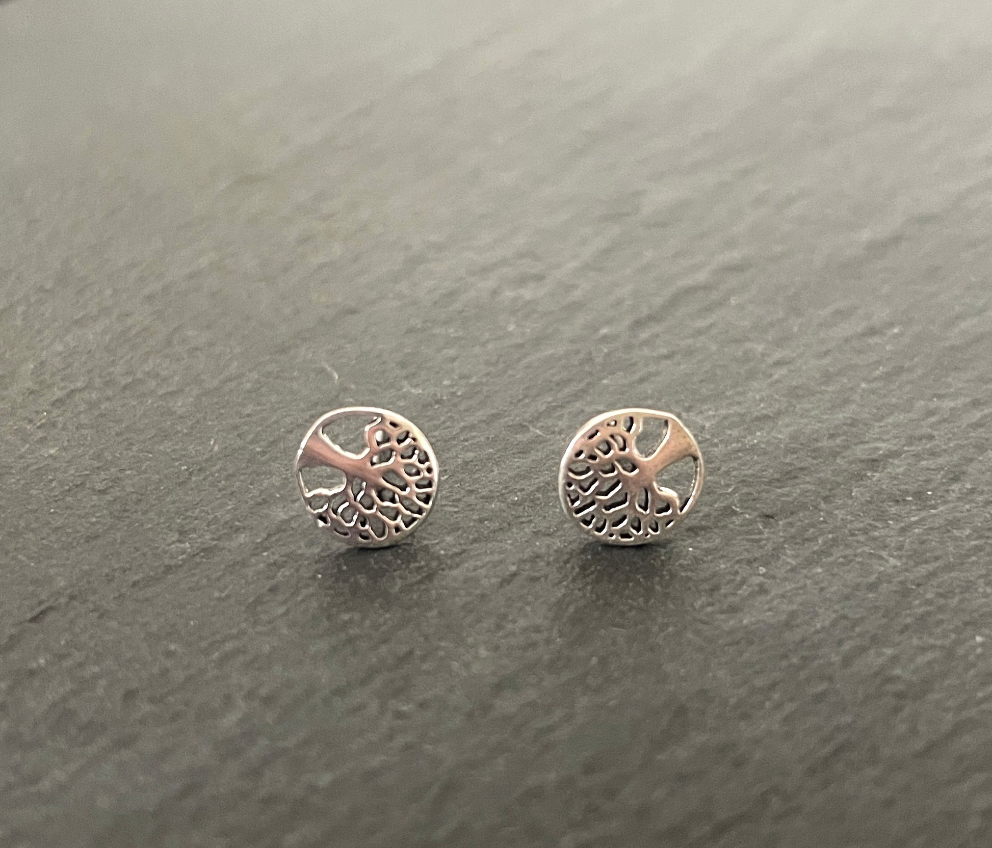 Silver Tree of Life Studs image 0