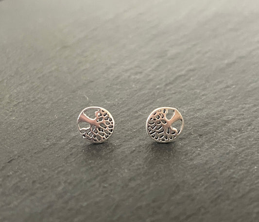 Silver Tree of Life Studs image 0