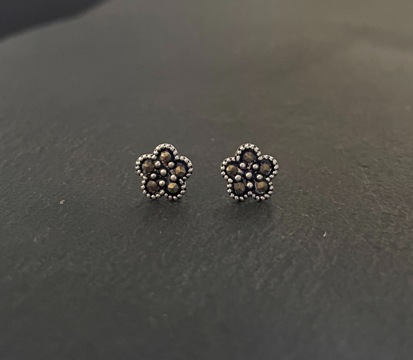 Marcasite Flower Studs image 0